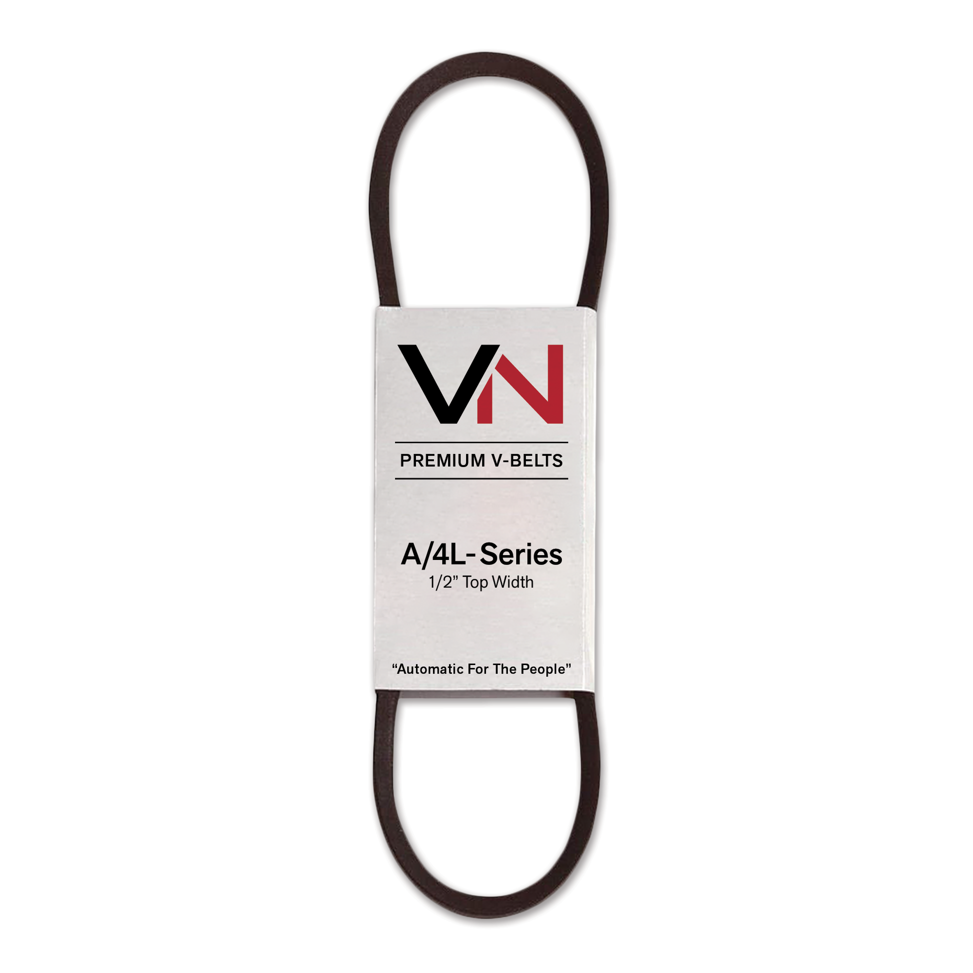 Rubber v-belt measuring 1/2" x 73" OD